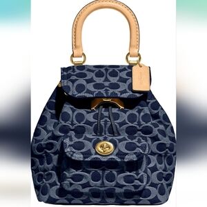 Coach denim backpack